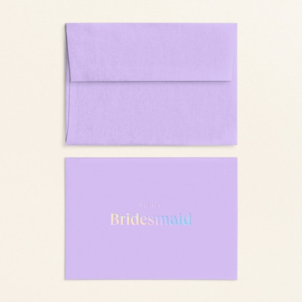 Bridesmaid and Maid of Honos Cards and Envelope